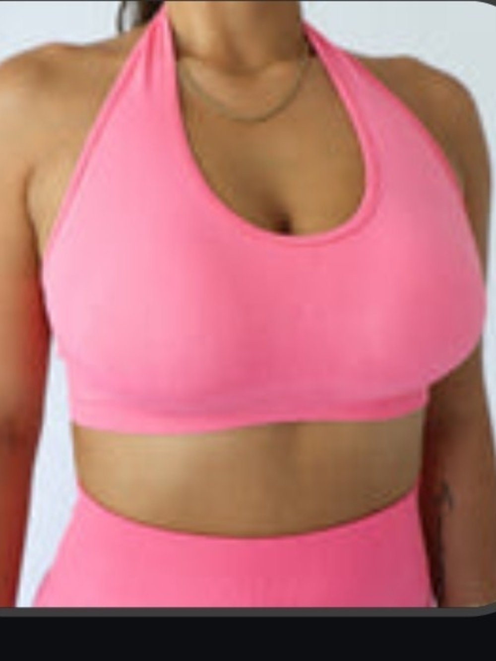 Enhance Halter Top - Coral